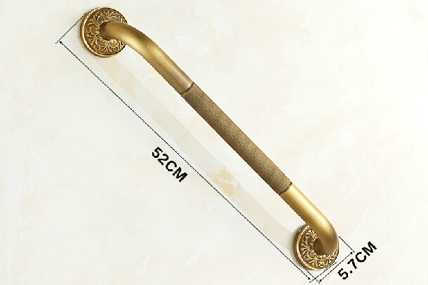 antique brass bathroom safety grab bar wall mount solid brass bath & shower handrail handgrip