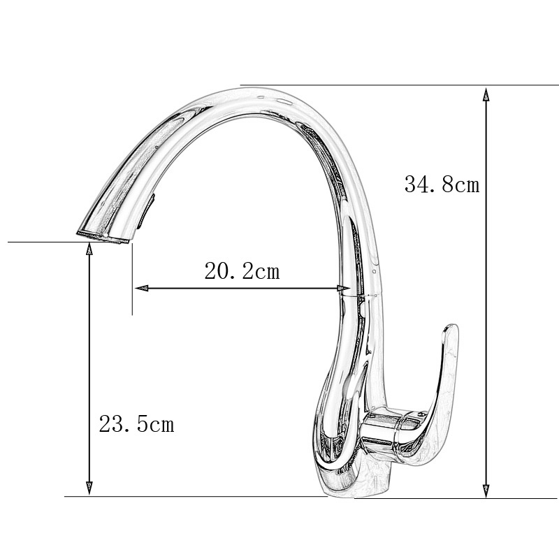 deck mounted pull out spout bathroom kitchen faucet single handle one hole black stream sprayer kitchen mixer taps