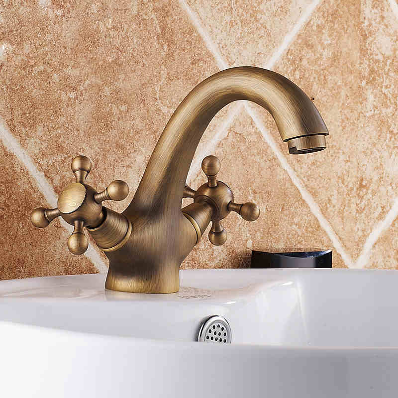 dual handle bathroom vessel sink mixer taps deck mounted and cold water basin faucet single hole curved spout