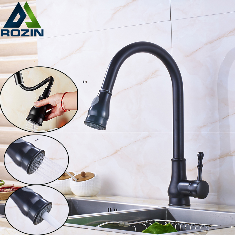 good quality pull out kitchen faucet deck mounted one handle single hole bathroom washing sink mixer taps