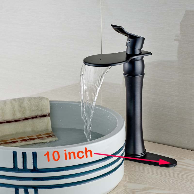 good quality waterfall single lever basin sink mixer crane taps deck mounted countertop and cold faucet decorate cover