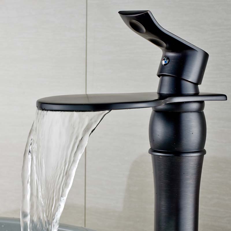 good quality waterfall single lever basin sink mixer crane taps deck mounted countertop and cold faucet decorate cover