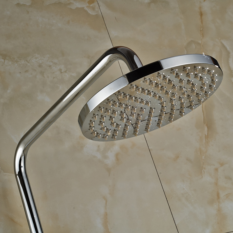 luxury chrome bathroom thermostatic shower valve dual handle bath shower mixer faucet with hand shower