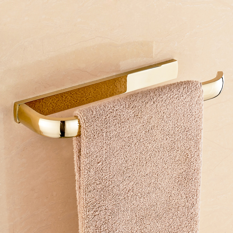 luxury golden bathroom towel bar bath shelfs wall mounted brass paper holder toilet brush rack bath hardware sets