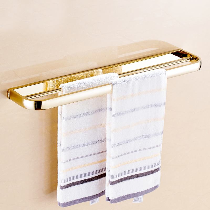 luxury golden bathroom towel bar bath shelfs wall mounted brass paper holder toilet brush rack bath hardware sets