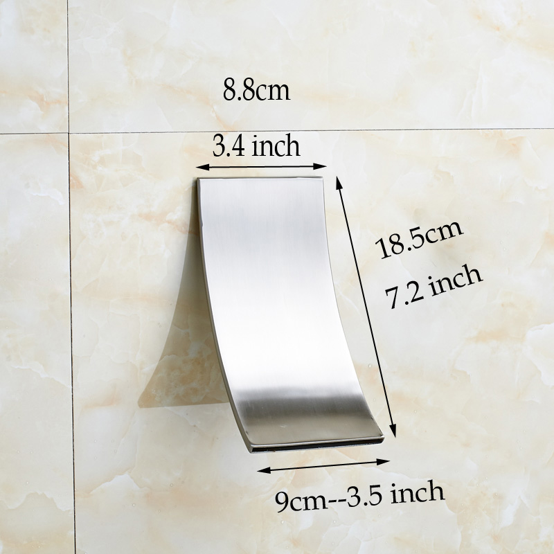 nickel brushed waterfall tub spout bathroom sink faucet wall mounted two handles wash basin mixer water taps