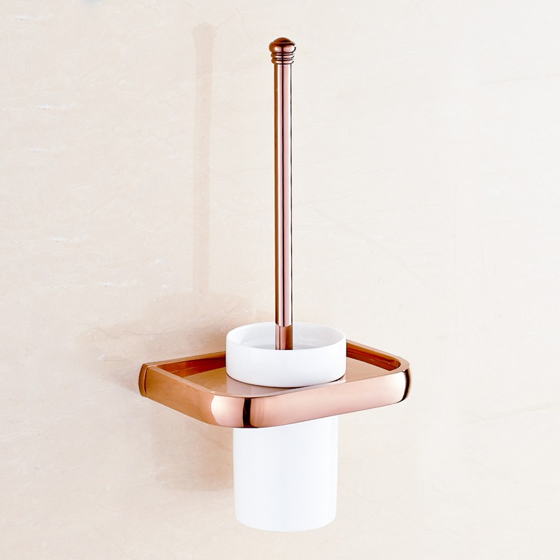 rose golden bathroom hardware sets towel rack/ storage shelf /towe bar / toilet brush holder / paper holder