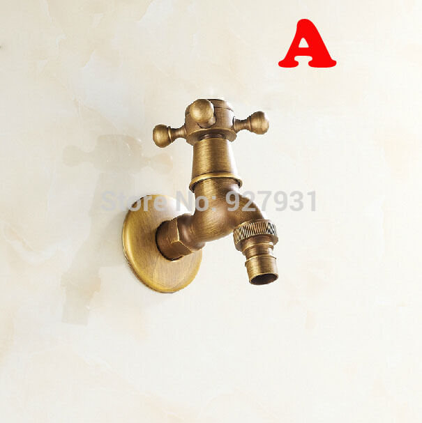 single cross handles bathroom washing machine/ mop pool faucet antique brass finished