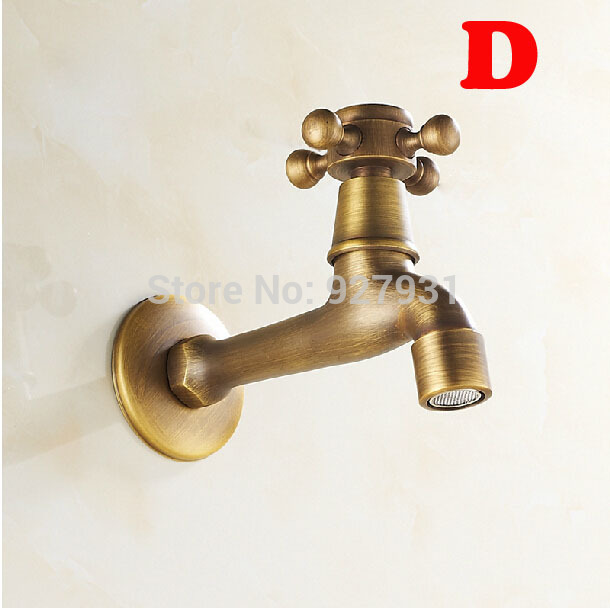 single cross handles bathroom washing machine/ mop pool faucet antique brass finished