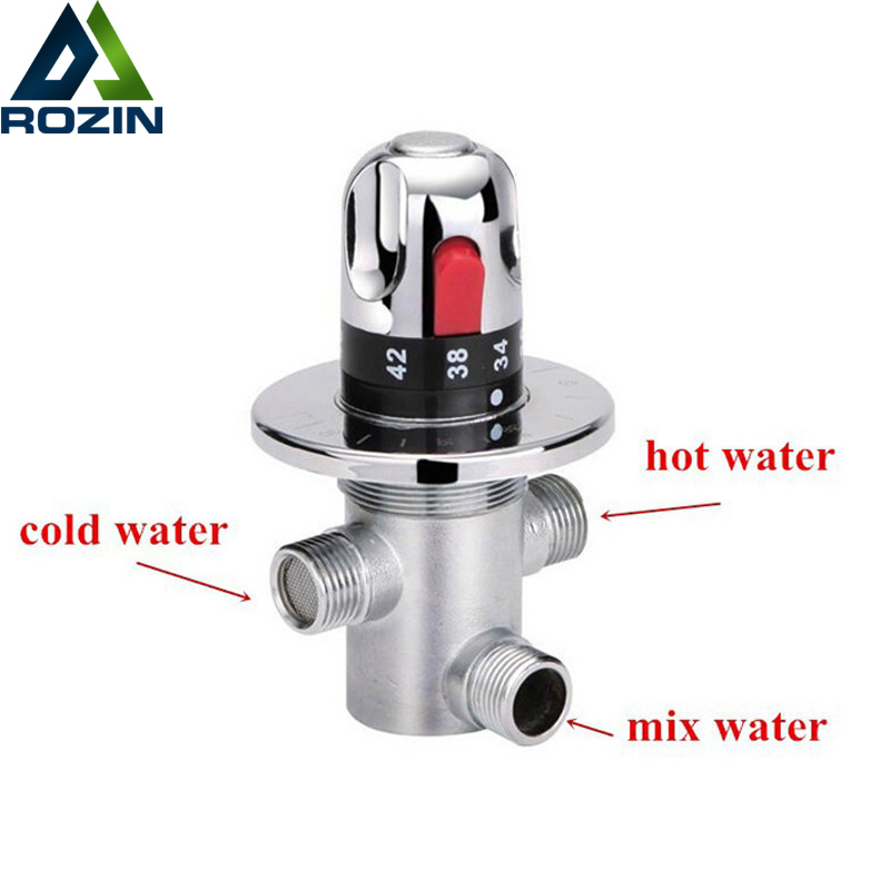 whole and retail thermostatic shower mixing contral valve water temperature control valve 1/2"