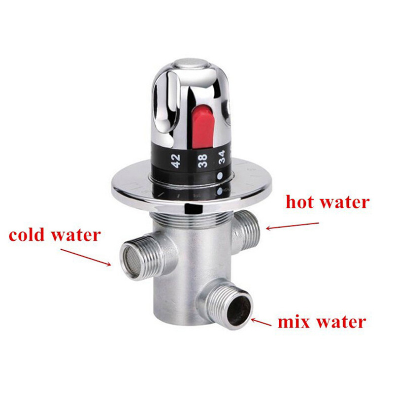 whole and retail thermostatic shower mixing contral valve water temperature control valve 1/2"