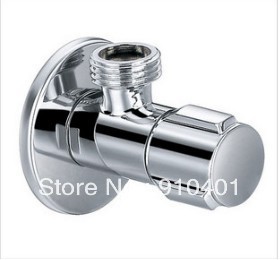 Chrome Finish Brass Pair(2)of 1/2"*1/2"Washing Machine Tap bathroom Angle Stop Valve (D-24)