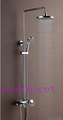 Luxury Wall Mounted 8" Rainfall Shower Set Faucet With Tub Faucet Handheld Shower Mixer Tap Chrome