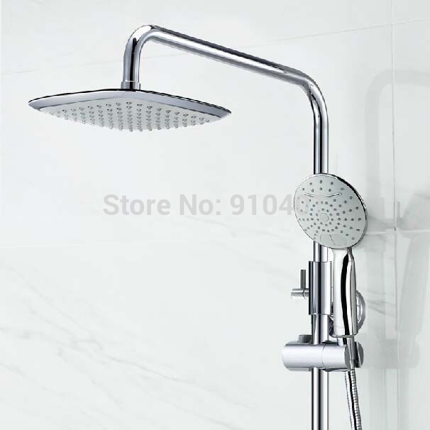 Wholesale And Retail Promotion Luxury Thermostatic Rain Shower Faucet Bathtub Mixer Tap With Hand Shower Chrome