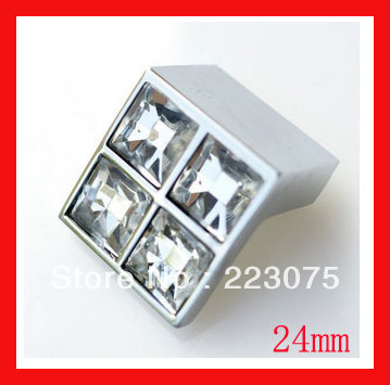 -24mm cabinet knob and handles crystal pull drawer and handles, door knob, Crystal / furniture pull 10pcs/lot