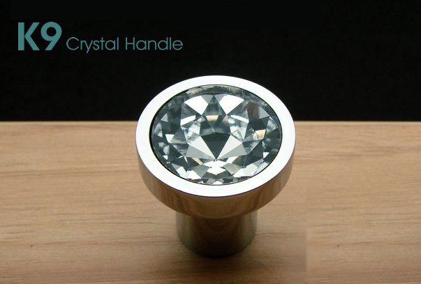 12pcs/lot 21mm Round K9 gladd Crystal Knobs Europen style /Clear Crystal,Cupboard knob