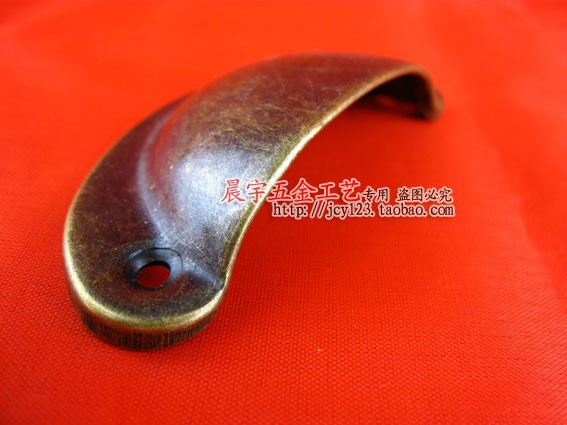 Wholesale Vintage  Handle For Medicine chest Drawer knobs Semicircle shell Pull handles Knobs Metal 10pcs/lot Free shipping