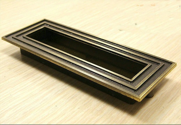 Bronze Cabinet Wardrobe Cupboard Knob Invisible Drawer Door Pulls Handles 128mm 5.04