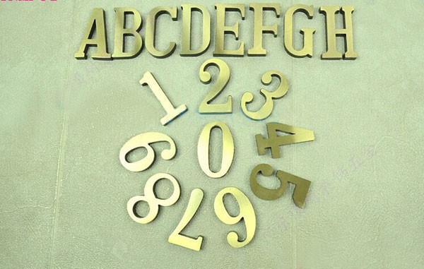 New classical European Contracted style high grade villa door plate with three number antique bronze color