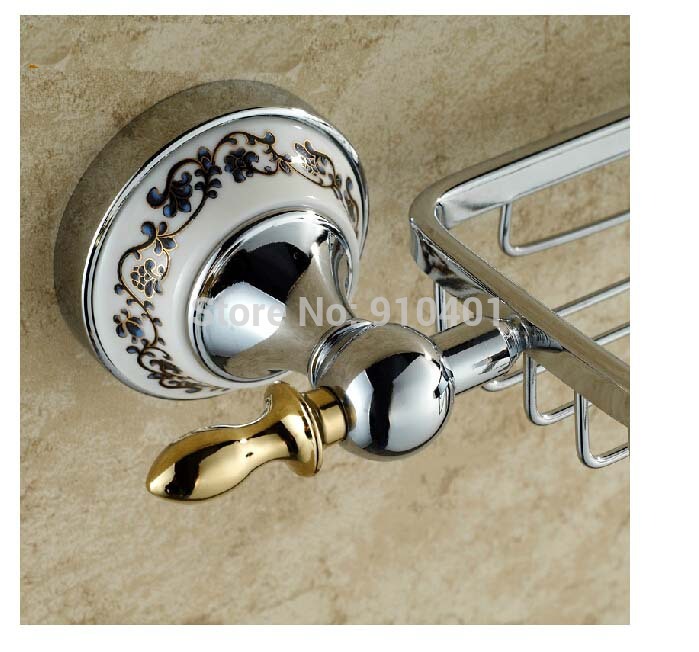 Wholesale And Retail Promotion Ceramic Chrome Brass Bathroom Soap Dish Holder Soap Dish Basket