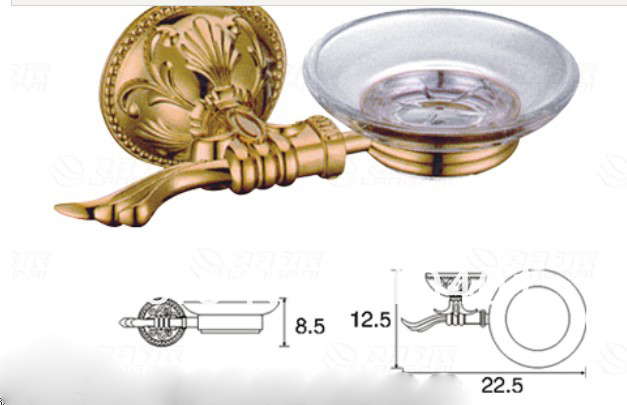 Wholesale And Retail Promotion NEW Flower Art Bathroom Kitchen Antique Bronze Soap Dish Holder With Glass Dish