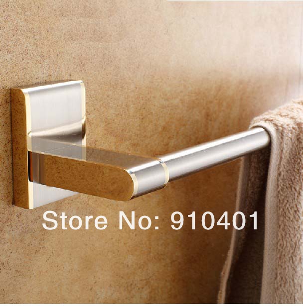 Wholesale And Retail Promotion NEW Luxury Modern Square Golden Antique Solid Brass Towel Rack Holder Towel Bar
