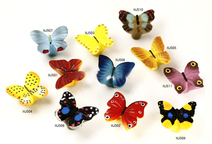 Cute Cartoon Butterfly Kids Cabinet Knobs And Handles Dresser