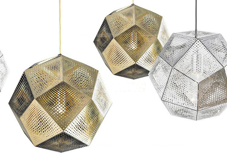 32cm etched "diamonds" metal, stainless steel suspension light restaurant pendant lamp silver,gold,copper