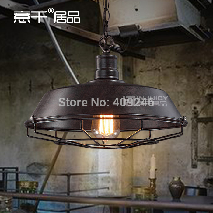 c3pcs/lot 36cm iron loft american industrial chandelier bedroom edison retro restaurant bar black rusty ceiling lamp coffee shop