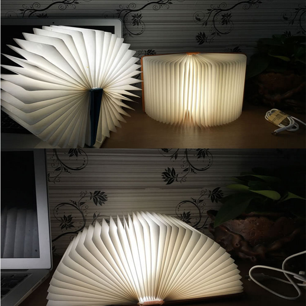 creative 5 colors led booklight style folding lamp children reading study room home decor usb rechargeable gift new