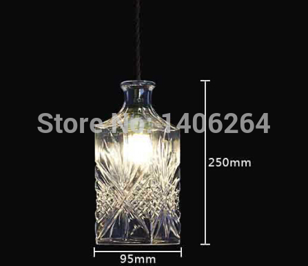 creative luxuriant hand-cut glass simulacra winebottle decoration droplight(1-light) cafe bar coffee shop hall club store