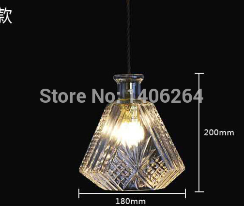 creative luxuriant hand-cut glass simulacra winebottle decoration droplight(1-light) cafe bar coffee shop hall club store