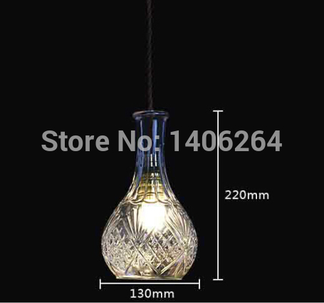 creative luxuriant hand-cut glass simulacra winebottle decoration droplight(1-light) cafe bar coffee shop hall club store