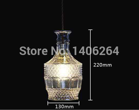 creative luxuriant hand-cut glass simulacra winebottle decoration droplight(1-light) cafe bar coffee shop hall club store