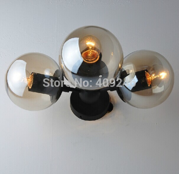 edison double glass ball village loft industrial retro mirror wall lamp e27 lighting for cafe bar hall dining room coffee shop