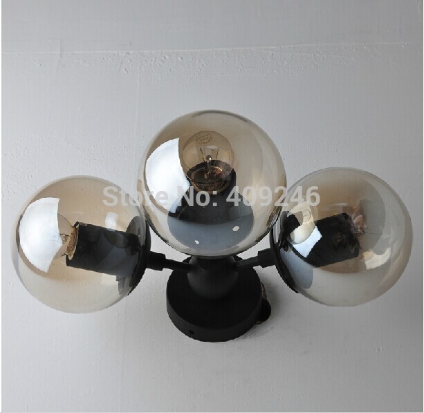 edison double glass ball village loft industrial retro mirror wall lamp e27 lighting for cafe bar hall dining room coffee shop