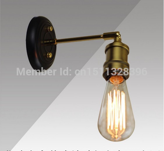 edison industrial vintage style wrought iron wall lamp light for cafe bar hall coffee shop club store restaurant balcony bedside