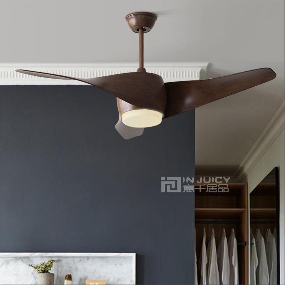 european edison vintage electric fan droplight remote control spiral flabellum led ceiling lamp bedroom cafe bar pendant light