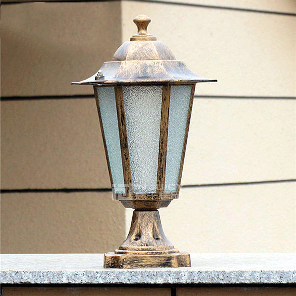 european retro villa led iron glassloft corridor waterproof outdoor pillar chapiter lighting lamp lights home decor gift new