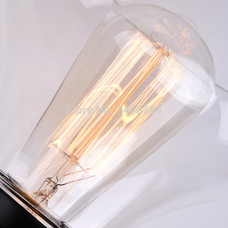 industrial edison old fashion simplicity glass wall light sconce metal base cap for cafe bar hall club bedside store home decor