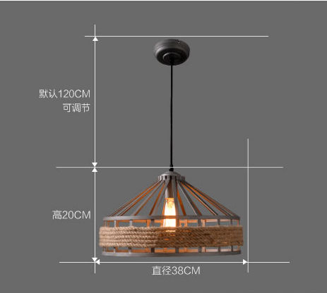 industrial hemp rope chandelier dining room pendant lamps fixture lamp shade new