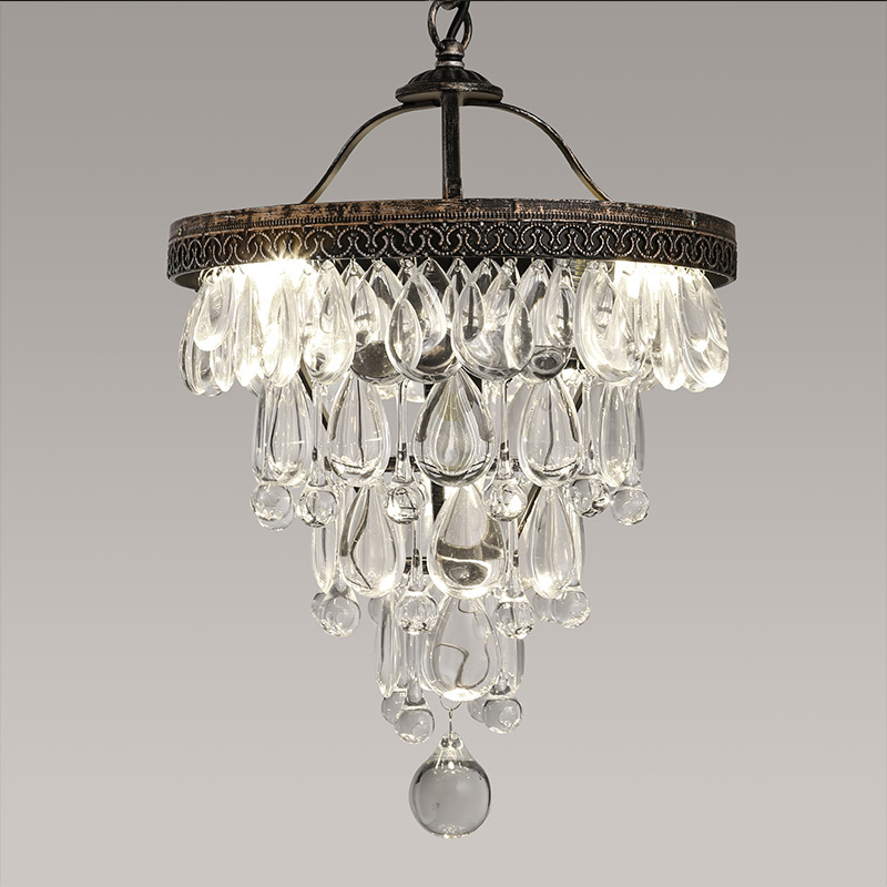 industrial vintage high-end luxury k9 crystal chandelier villa el decorative lighting