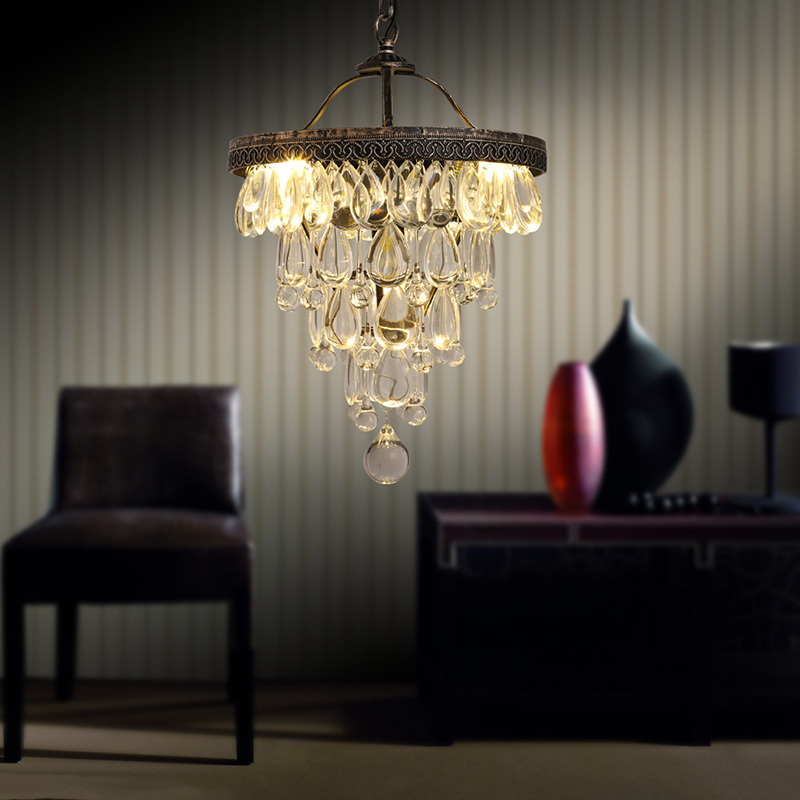 industrial vintage high-end luxury k9 crystal chandelier villa el decorative lighting