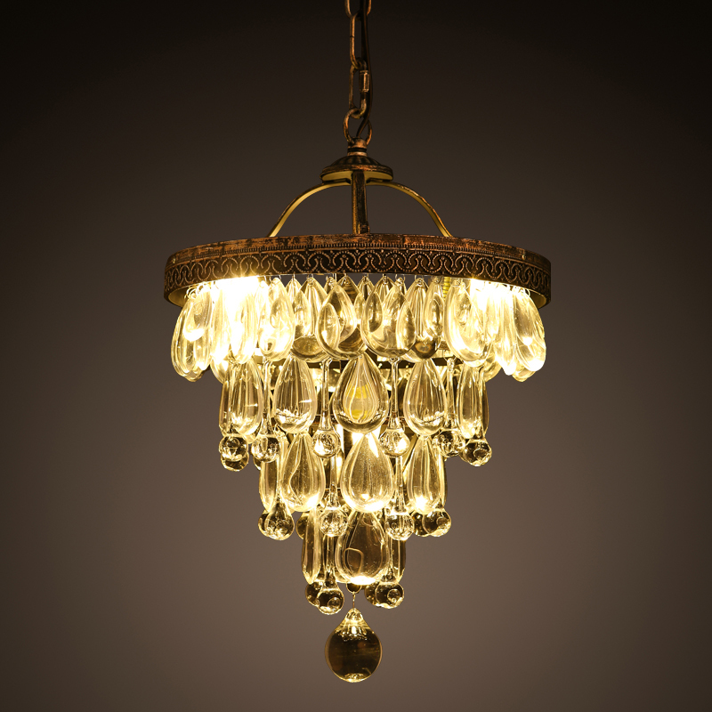 industrial vintage high-end luxury k9 crystal chandelier villa el decorative lighting