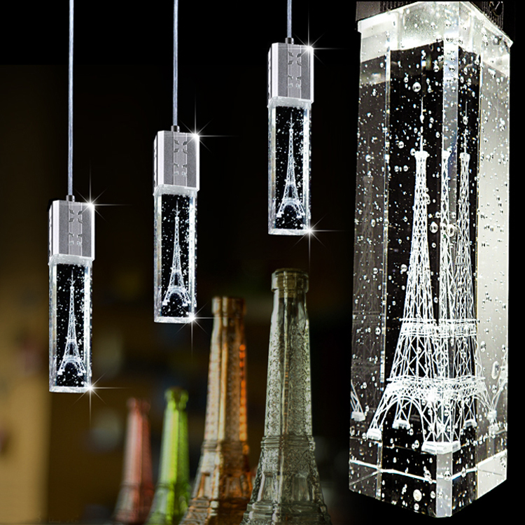 k9 clear crystal column eiffel tower single head bubble column crystal droplight hall cafe bar bedroom bedside dining room light