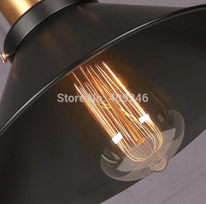 loft 8.7 inch vintage industrial e27 edison retro metal ceiling light american iron semi flush mount painted finish ceiling lamp