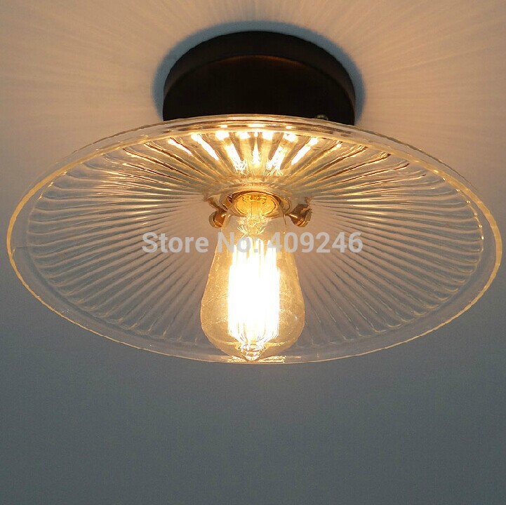 loft edison industrial vintage umbrella clear glass ceiling lights lamp for cafe shop aisle hall bedroom club balcony indoor