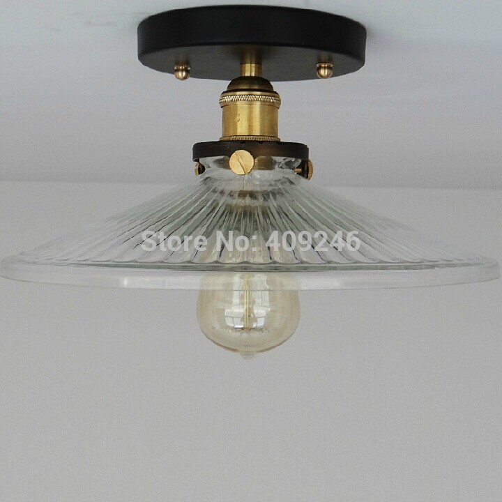 loft edison industrial vintage umbrella clear glass ceiling lights lamp for cafe shop aisle hall bedroom club balcony indoor