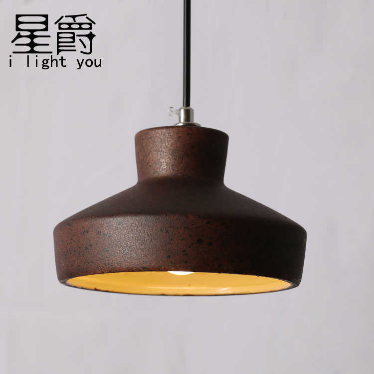 loft industrial rust ceramics edison pendant lights vintage retro cafe bar club aisle living room bedroom pendant lamp decor