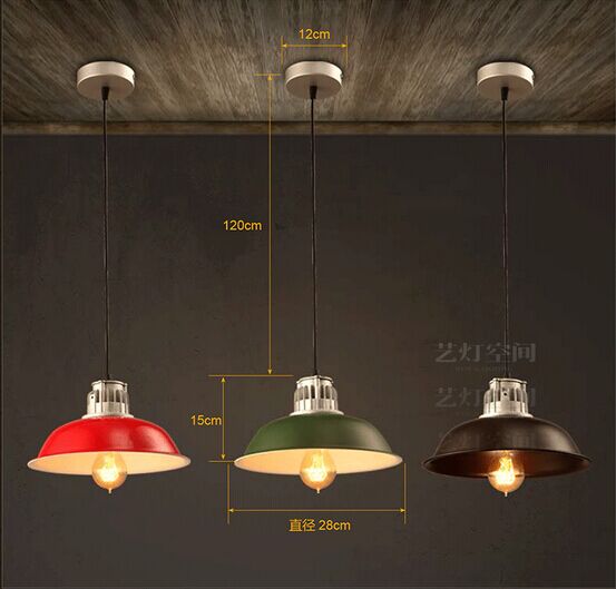 loft industrial wind wrought iron chandelier bar counter american cafe restaurant single head pot droplight